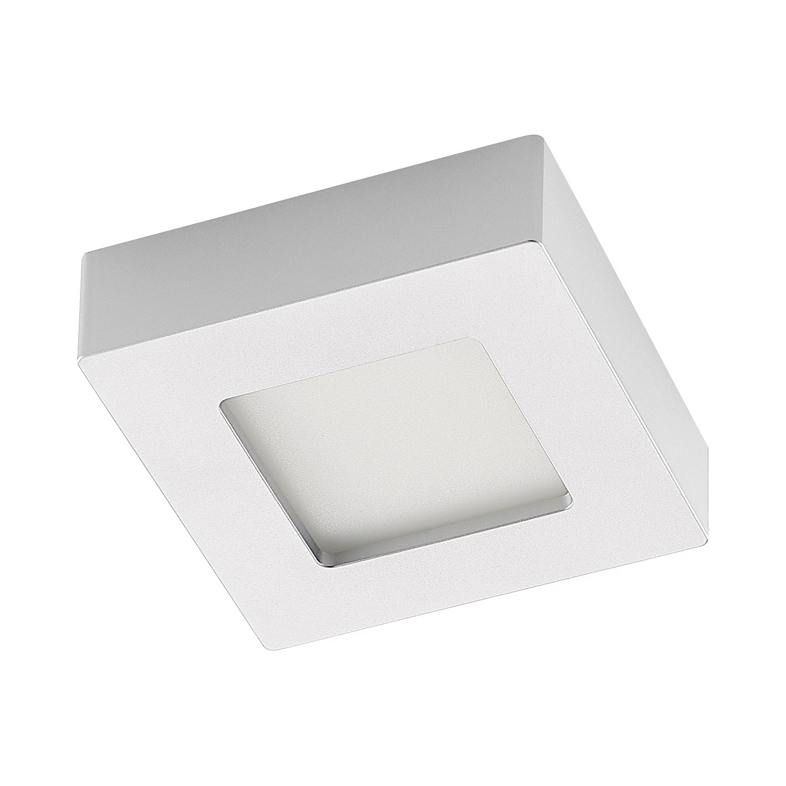 Prios LED stropné svietidlo Alette, strieborné, 12,2 cm, stmievateľné