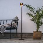 Nice rechargeable LED floor lamp, rust-coloured, aluminium, IP54,