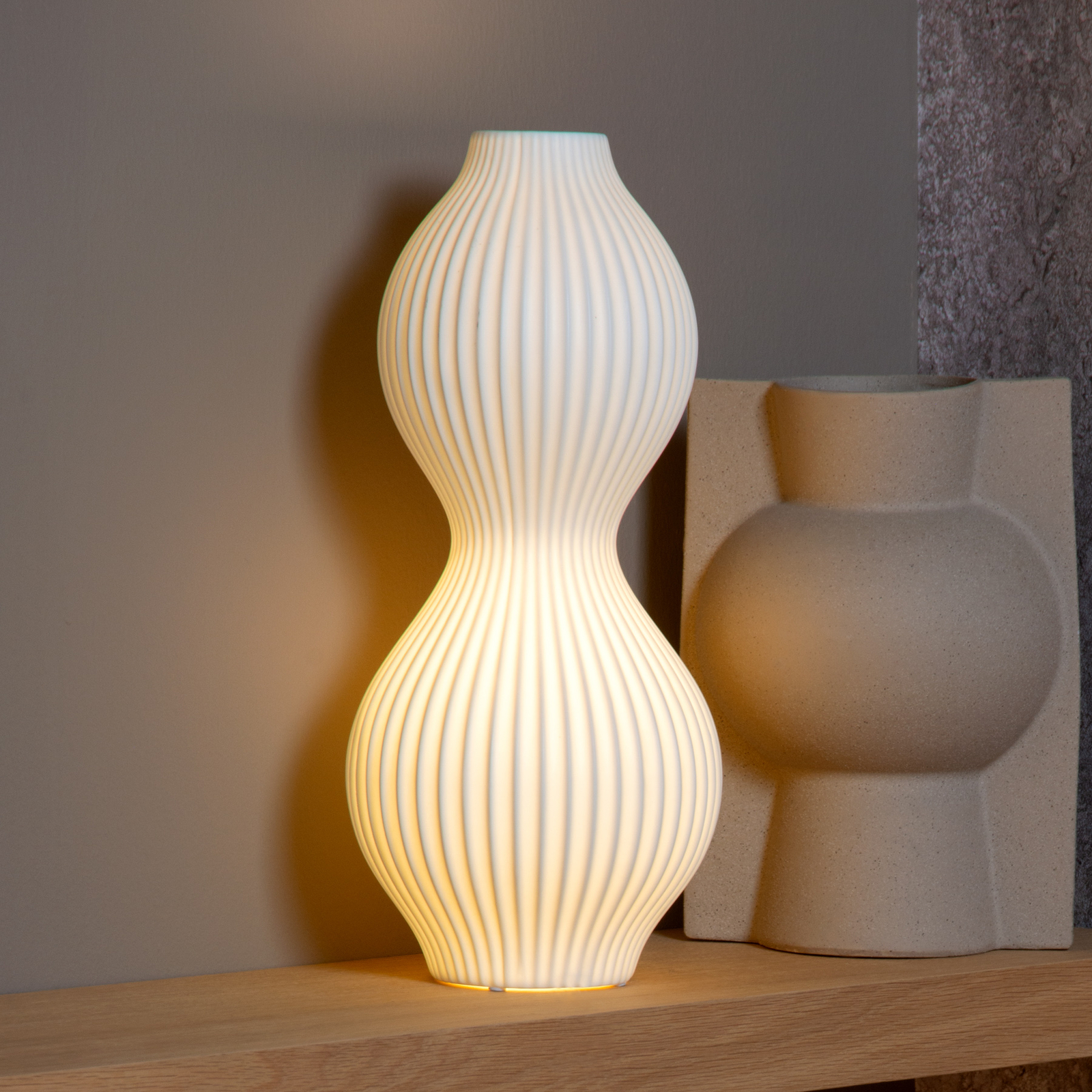 Porselein-tafellamp Momoro, 40 cm