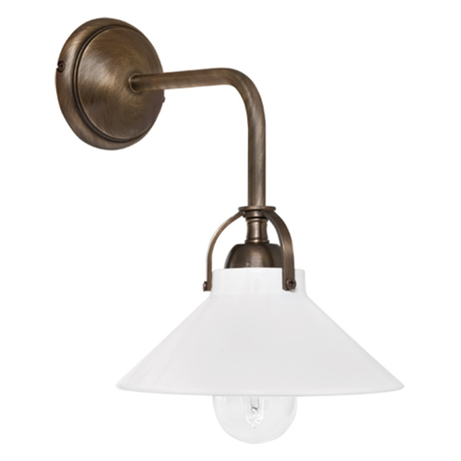 Ceramiche Ike cast brass wall light, for Living / Dining Room, cast metal, ceramic, E27, 60 W, energy efficiency: A++, H: 25 cm