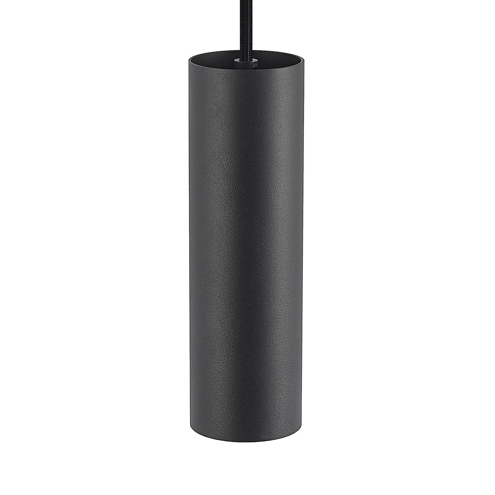 Lampa wisząca Lindby Linaro, 20 cm, czarna, 1-fazowa, Ø 6 cm