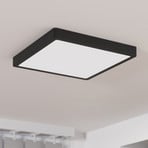Fueva 5 ceiling light IP44 black 3000K 28x28cm