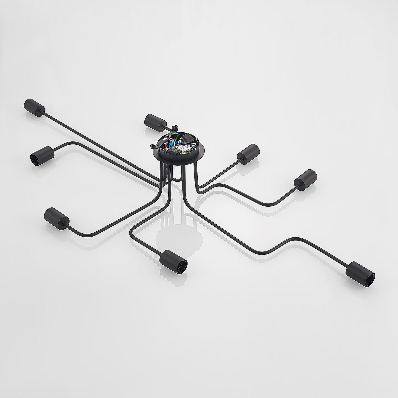 Lindby Deckenleuchte Elimar, 136 cm, 8-flammig, Metall, E27