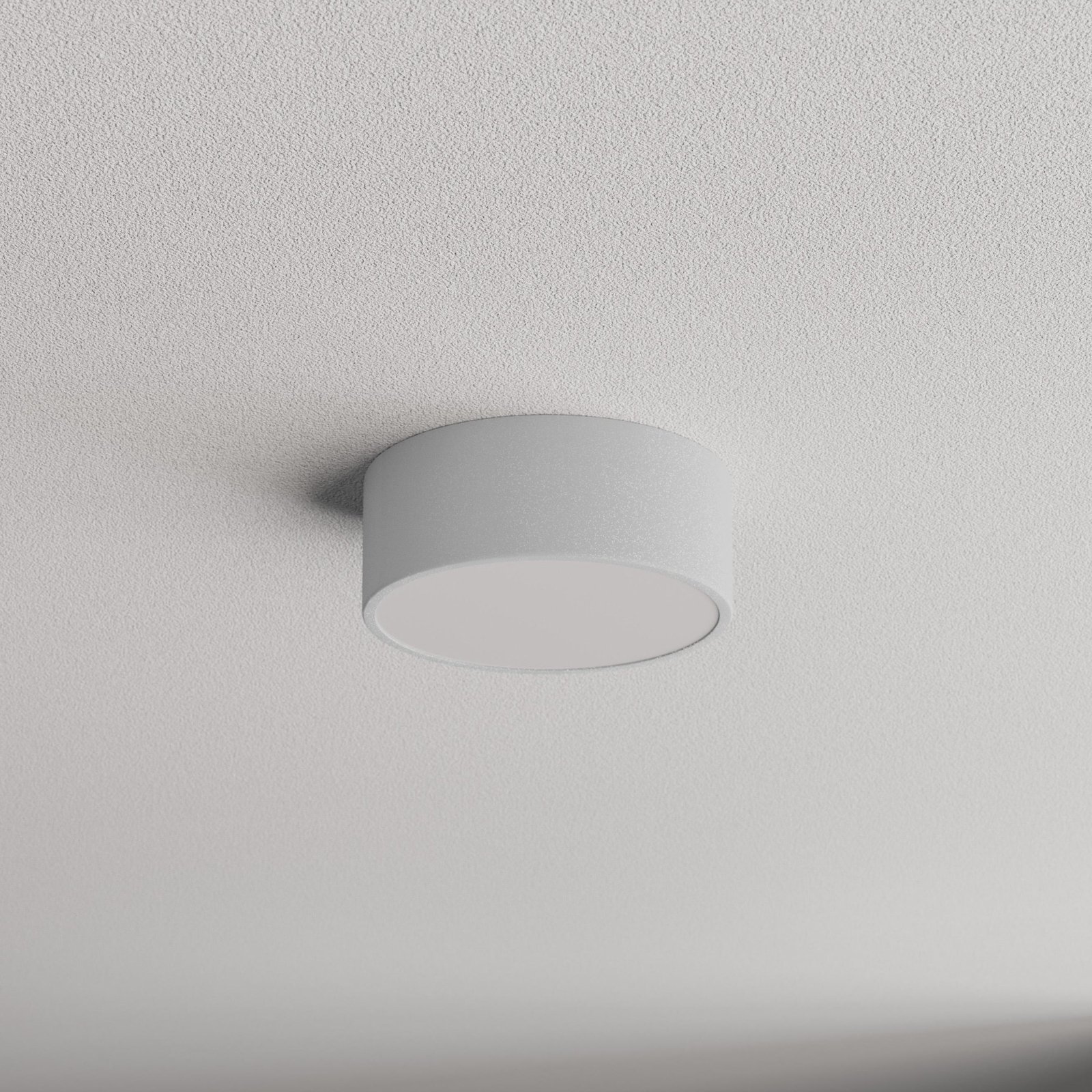 Cleo loftslampe, grå, Ø 20 cm, metal, IP54