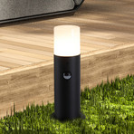 Stojacie svietidlo Cannes, výška 30 cm, čierne, kovové, so senzorom