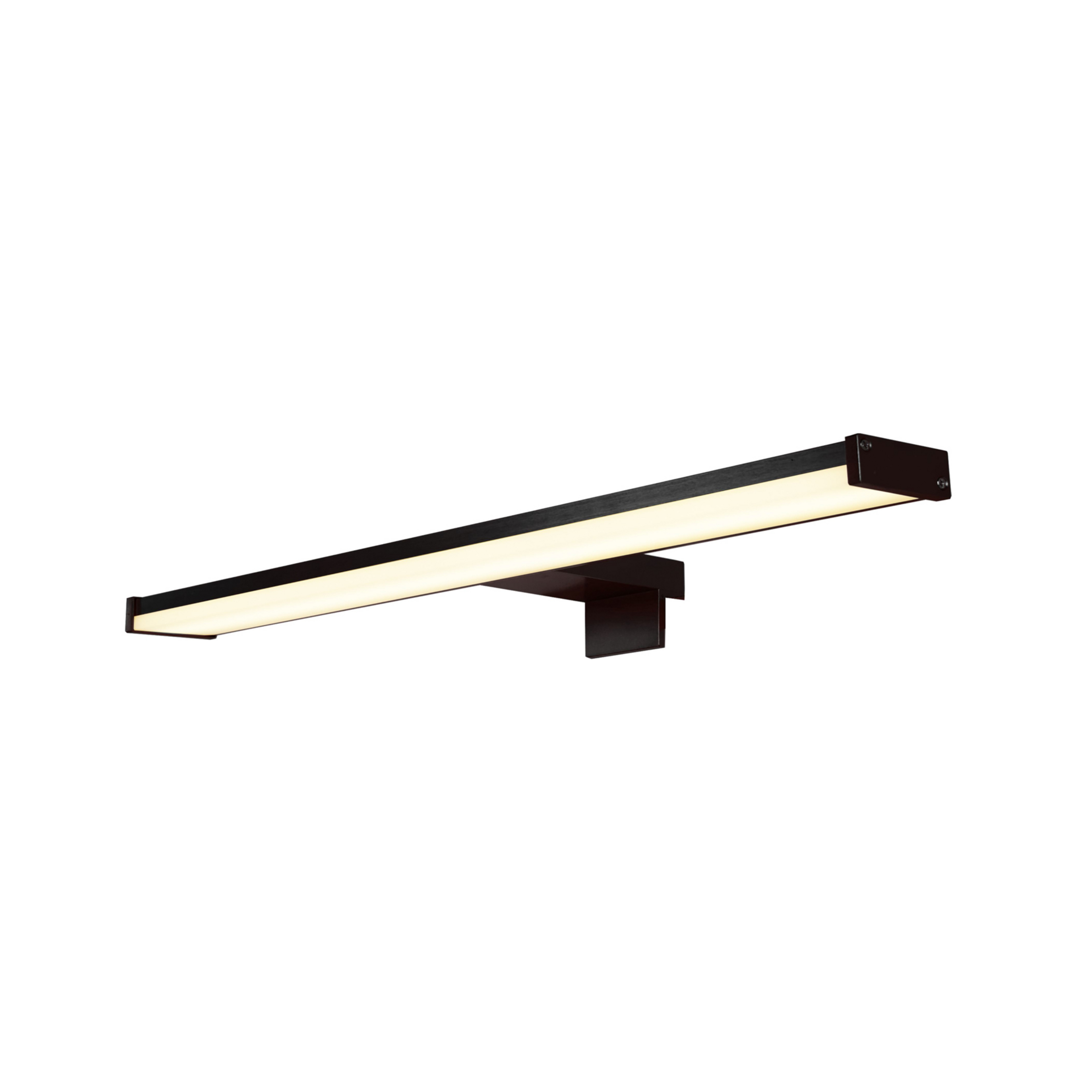 Oświetlenie lustra LED Kos, szerokość 60 cm, czarne aluminium IP44
