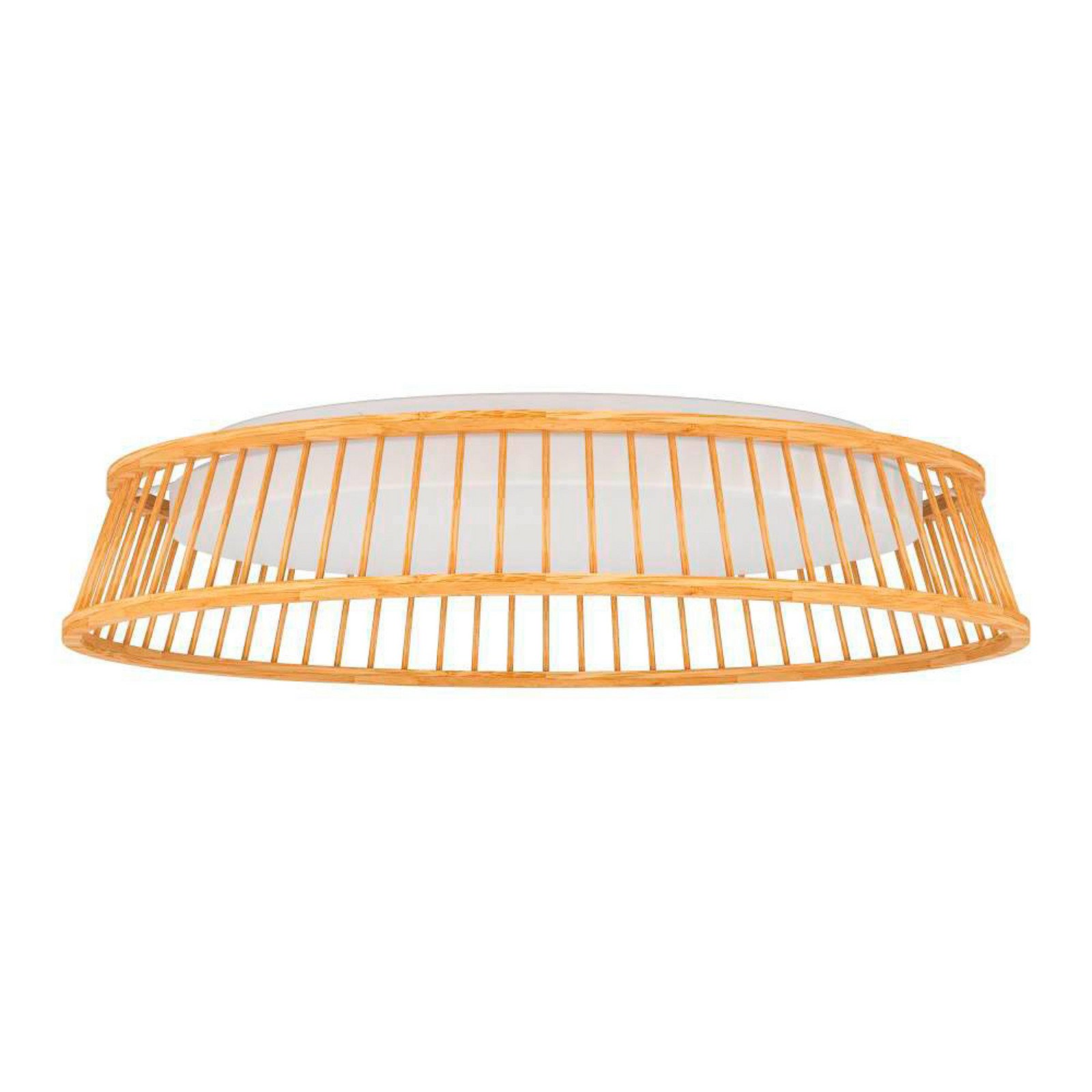 EGLO plafonieră LED Luppineria lemn împletit Ø45cm