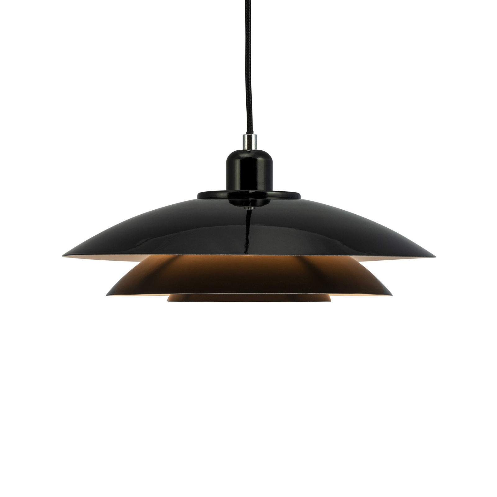 Dyberg Larsen Suspension Kaje, noir, Ø 40 cm, métal