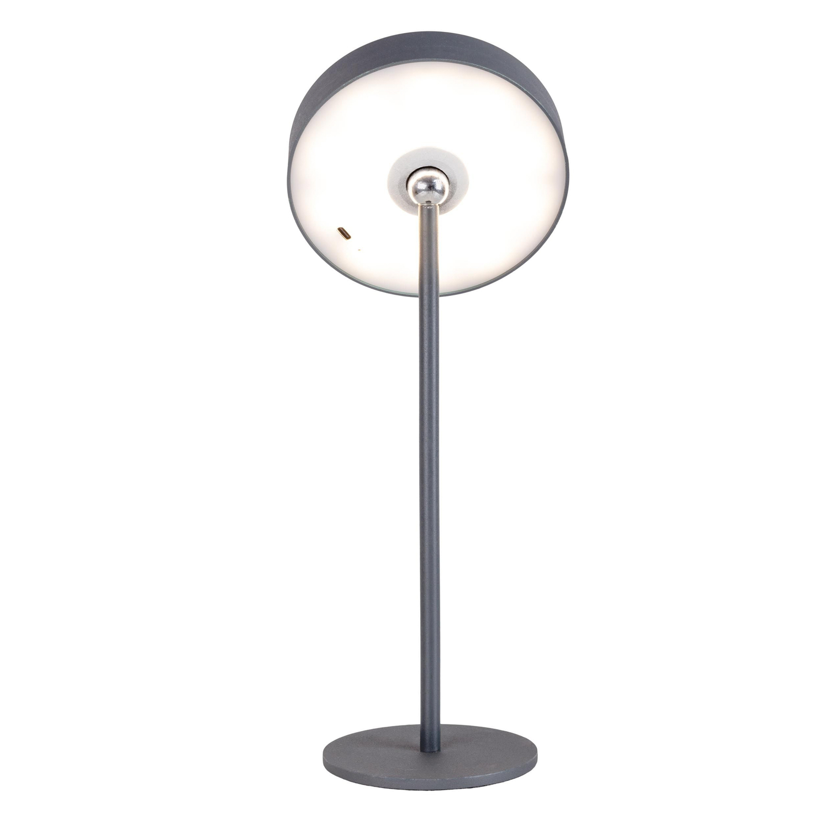 Ella LED uzlādējama galda lampa, magnētiska, pelēka