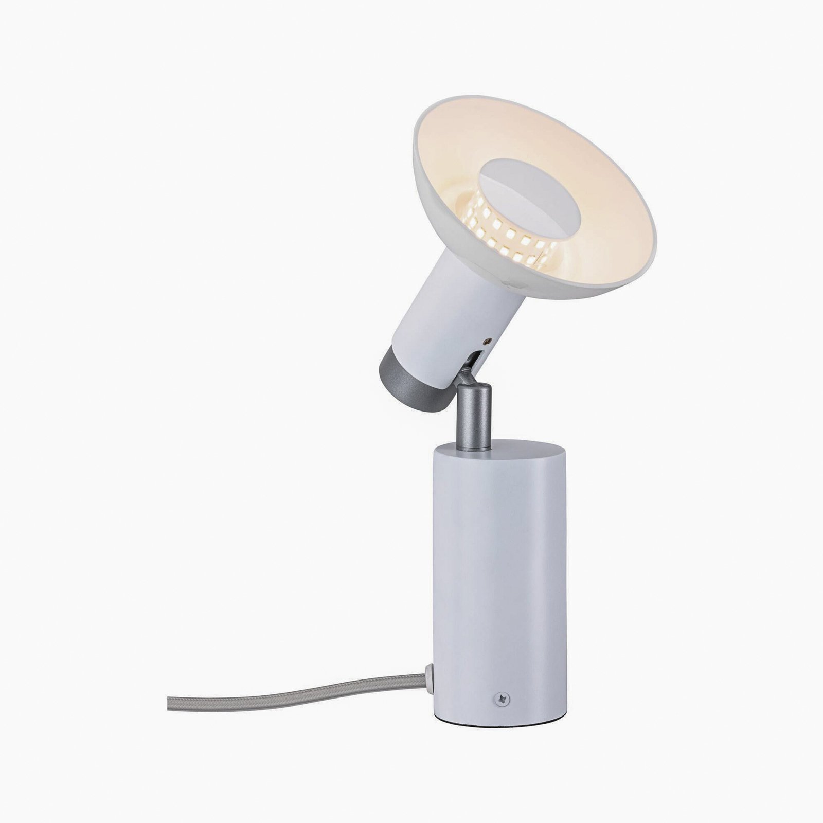Paulmann Runa bordslampa, vit/grå