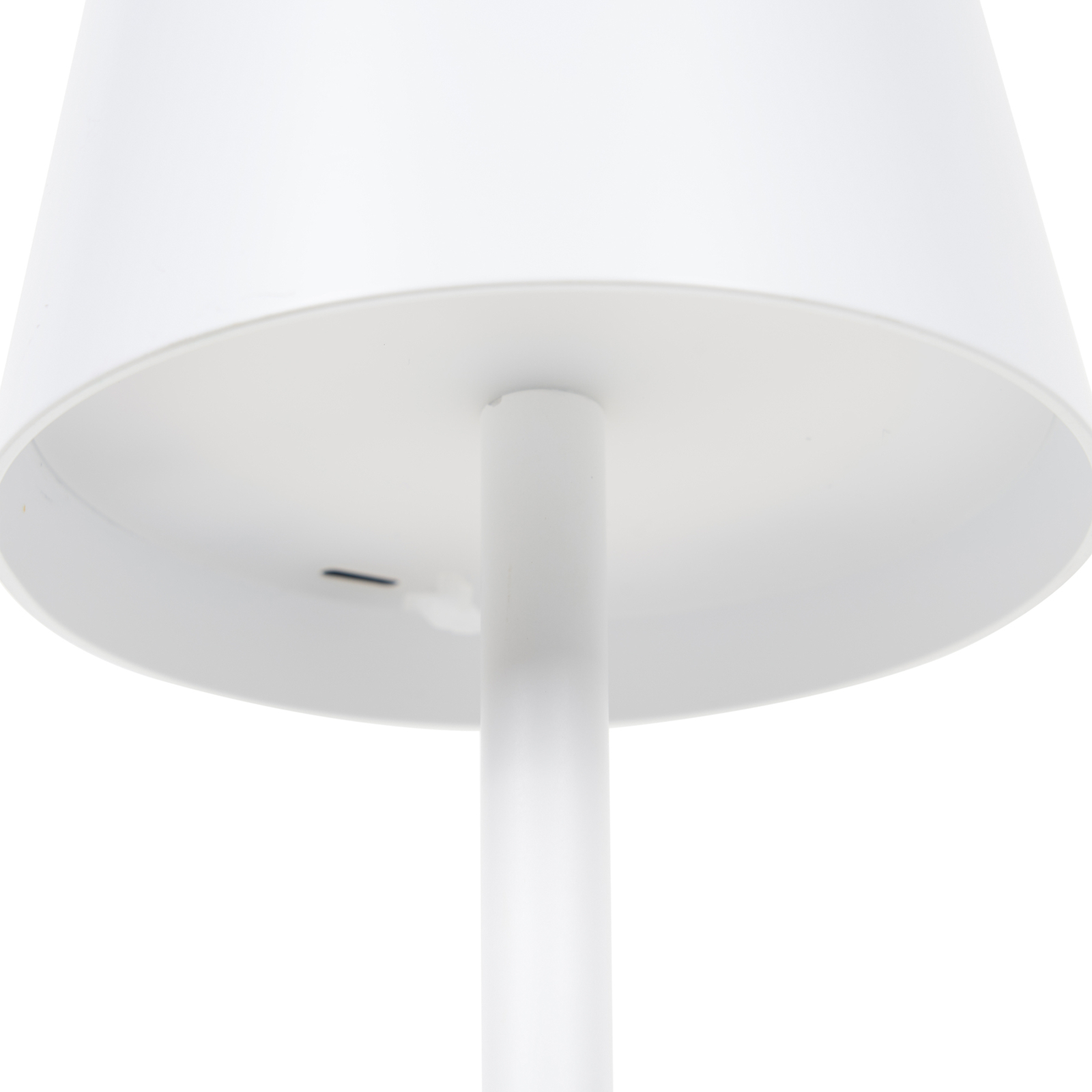 Lindby Janea stolová LED lampa s batériou, biela