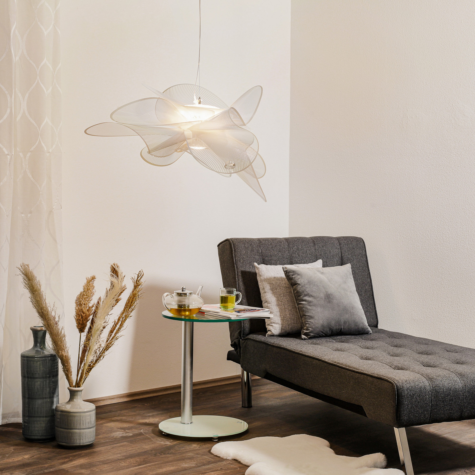 Slamp La Belle Étoile candeeiro suspenso branco, 73 cm