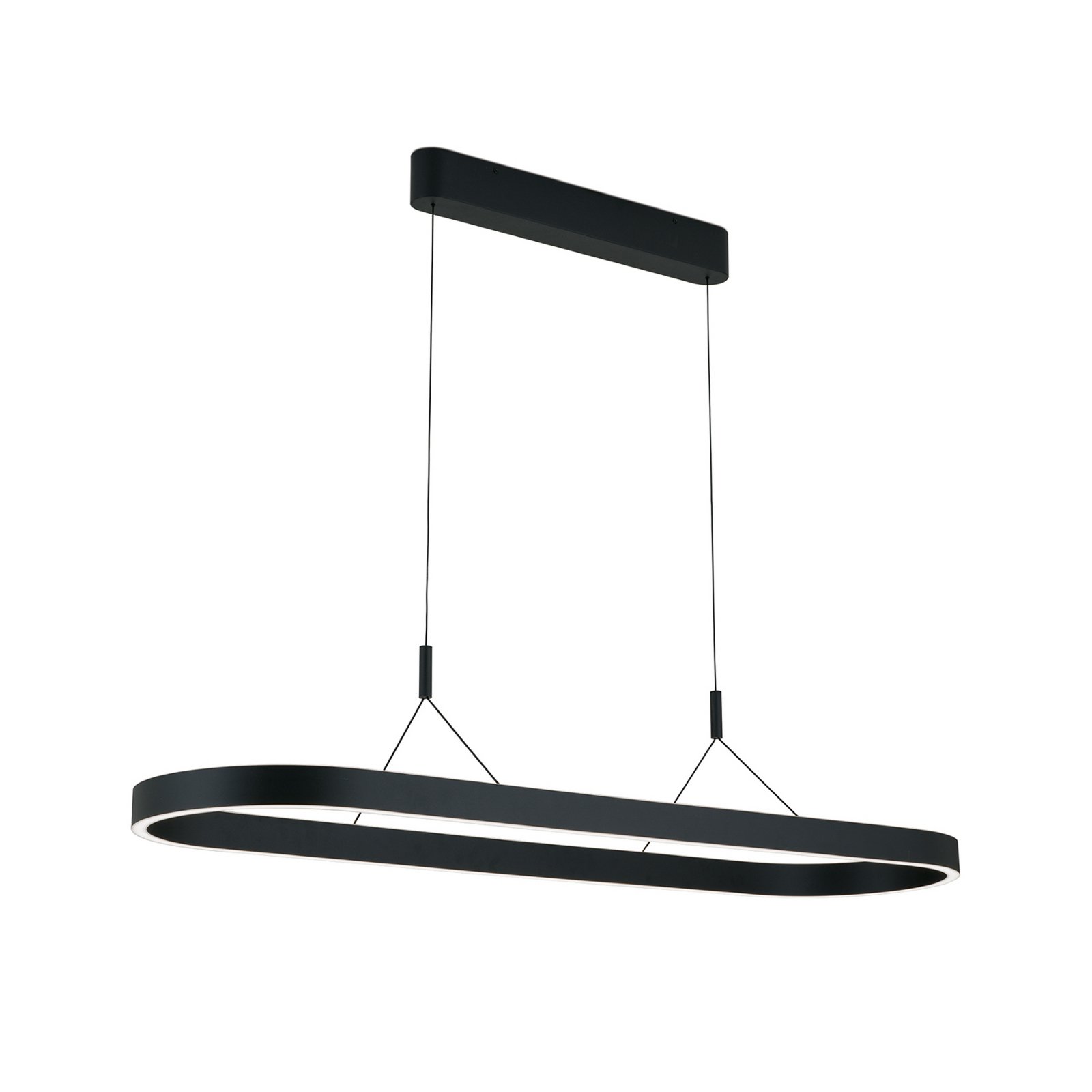 Lampada LED a sospensione Carrara, nera, regolabile in altezza, CCT