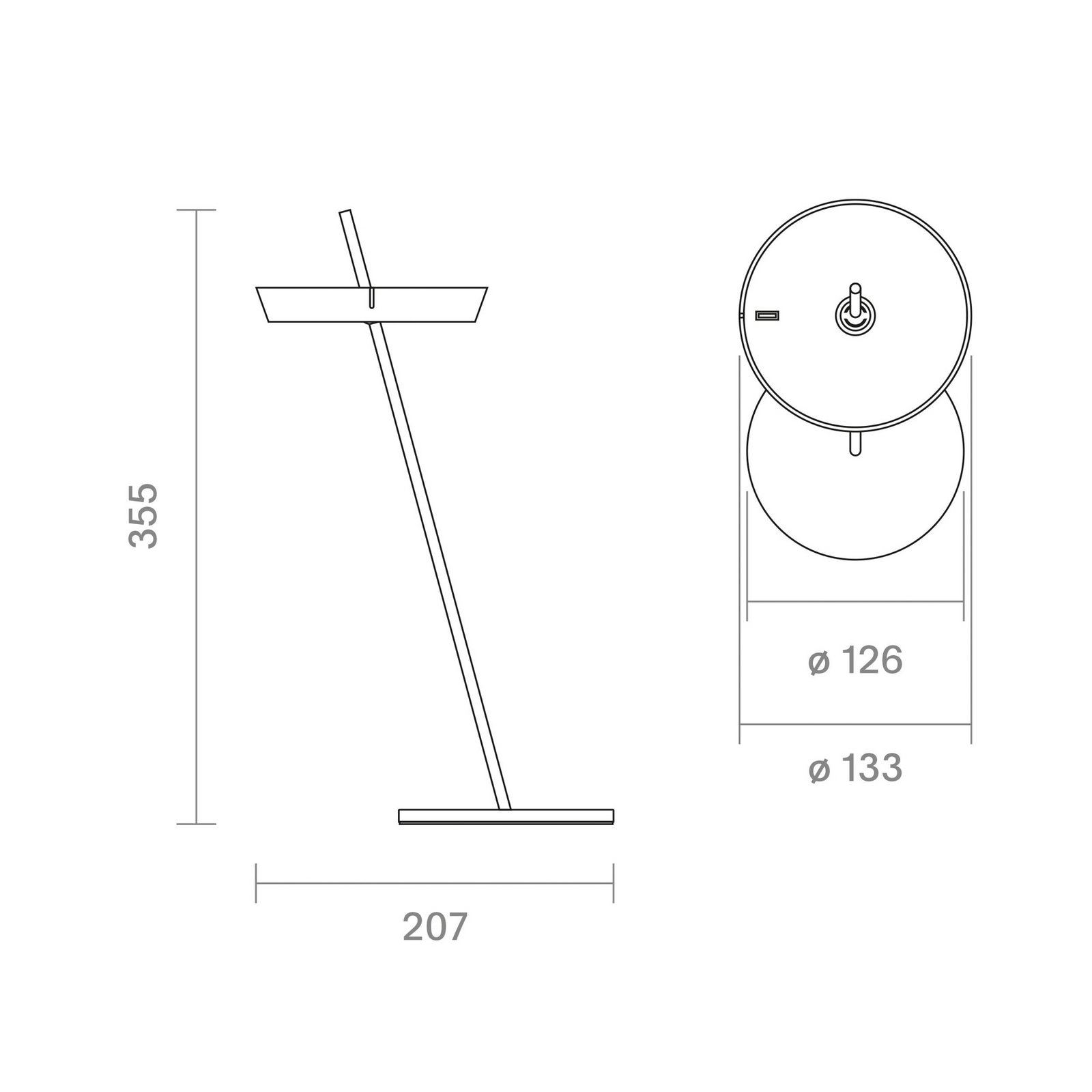 LED-Akku-Tischlampe Mahina, schwarz, Höhe 36 cm, Metall, CCT