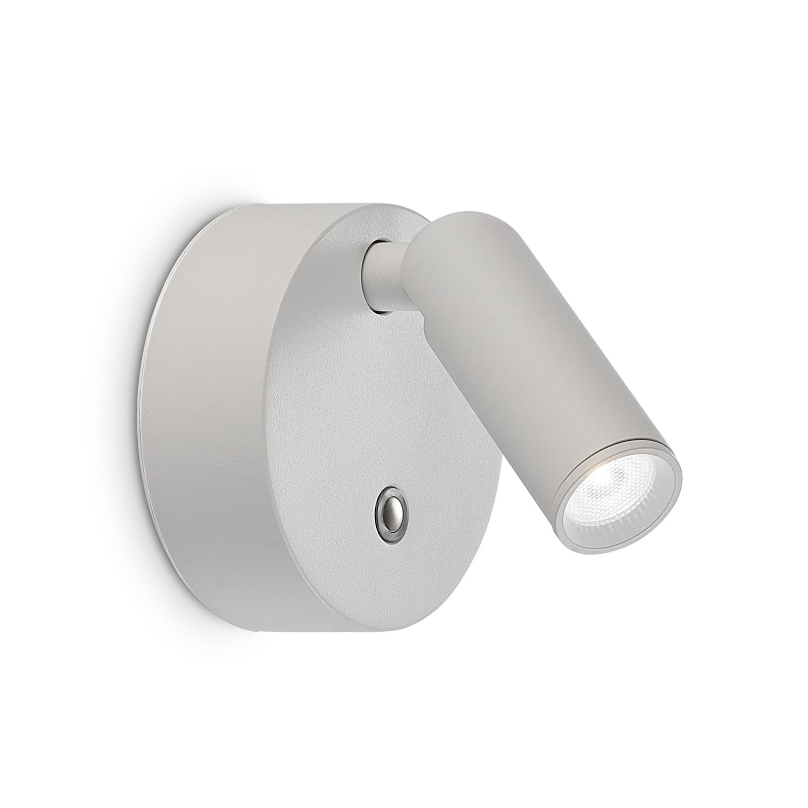 IDEAL LUX LED akumulatora sienas prožektors „Bean“, balts, platums 8 cm