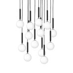 Miira 13 Kronleuchter, grau/opal, Ø 92cm, 13-flg. - Nuura