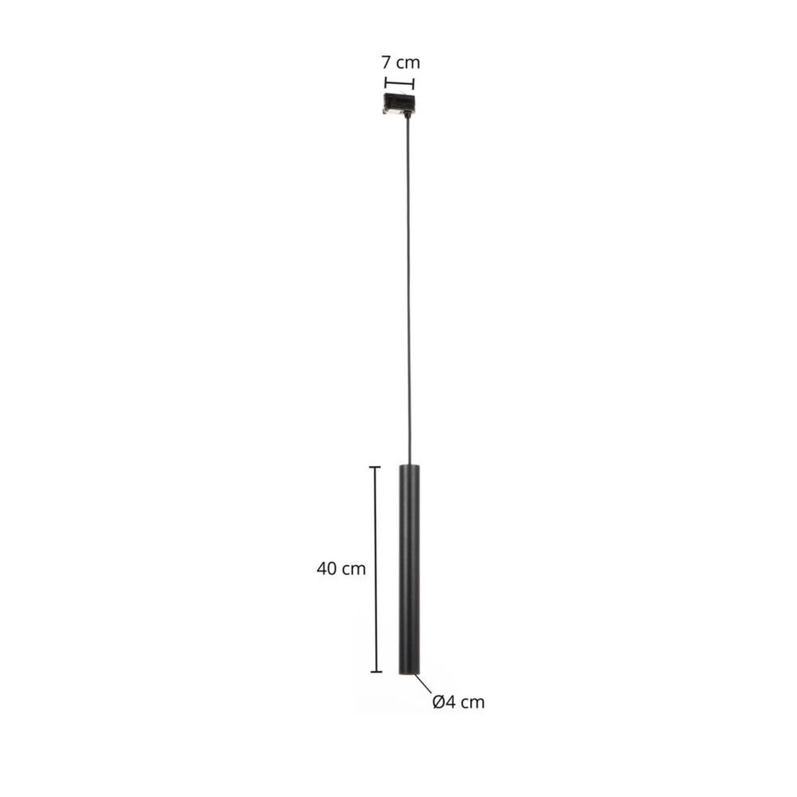 Ejona LED Track Lustră Pendul Ø4/H40 Black - Arcchio