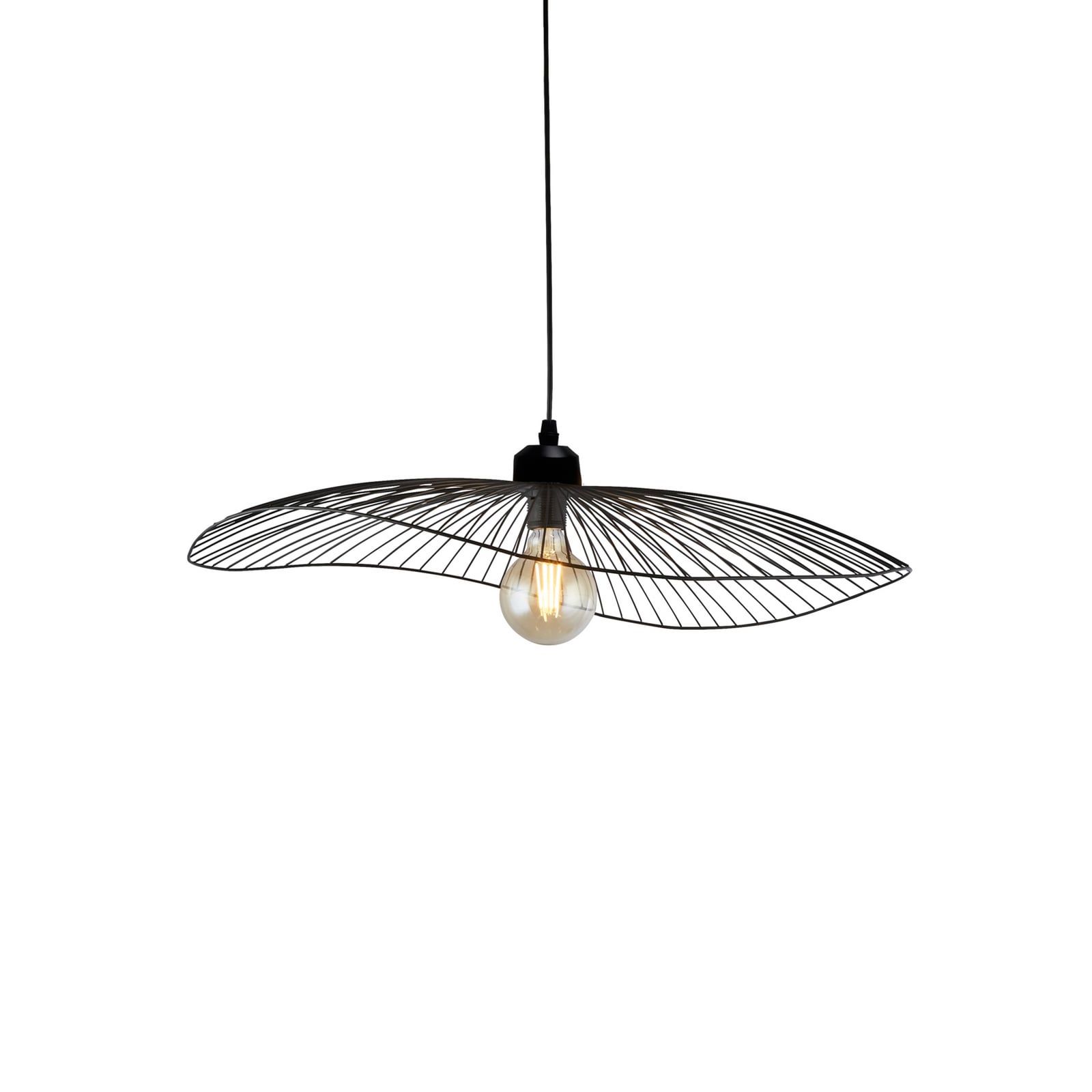 Hanglamp Wave, zwart, Ø 71 cm, metaal
