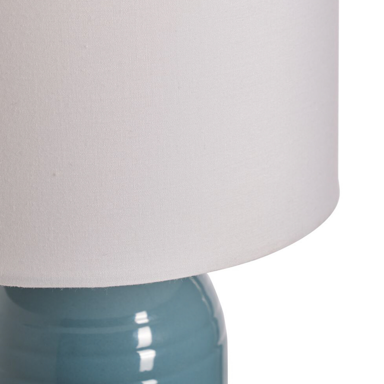Pauleen-pöytälamppu SEA RHYTHM, valkoinen/sininen, korkeus 30 cm, keramiikka