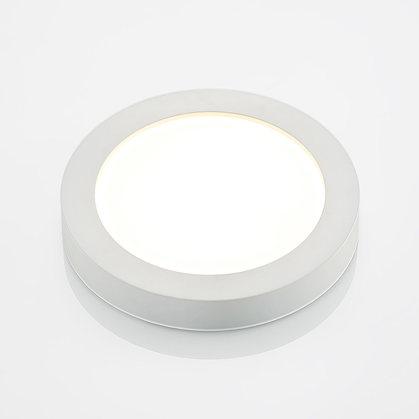 Prios lampa sufitowa LED Edwina, biała, 24,5 cm, 10 szt., ściemniana