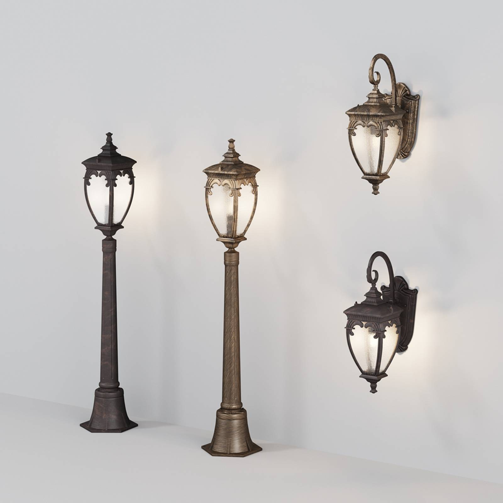 Maytoni Fleur lampa słupek ogrodowy, brąz