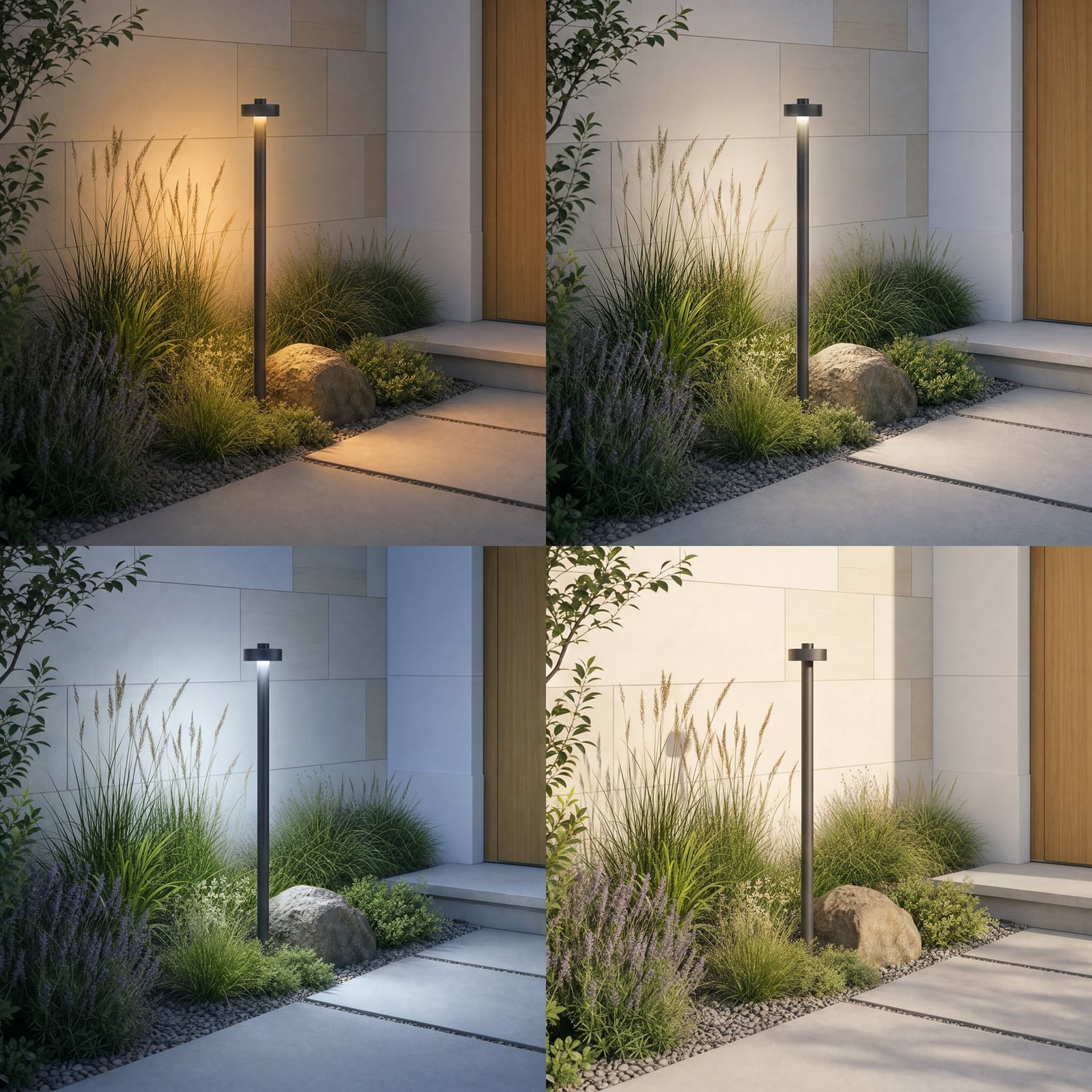 Bornes lumineuses LED Nirella, hauteur 100 cm, noir, métal, IP65, CCT - Lucande Bornes lumineuses LED Nirella, hauteur 100 cm, noir, métal, IP65, CCT - Lucande
