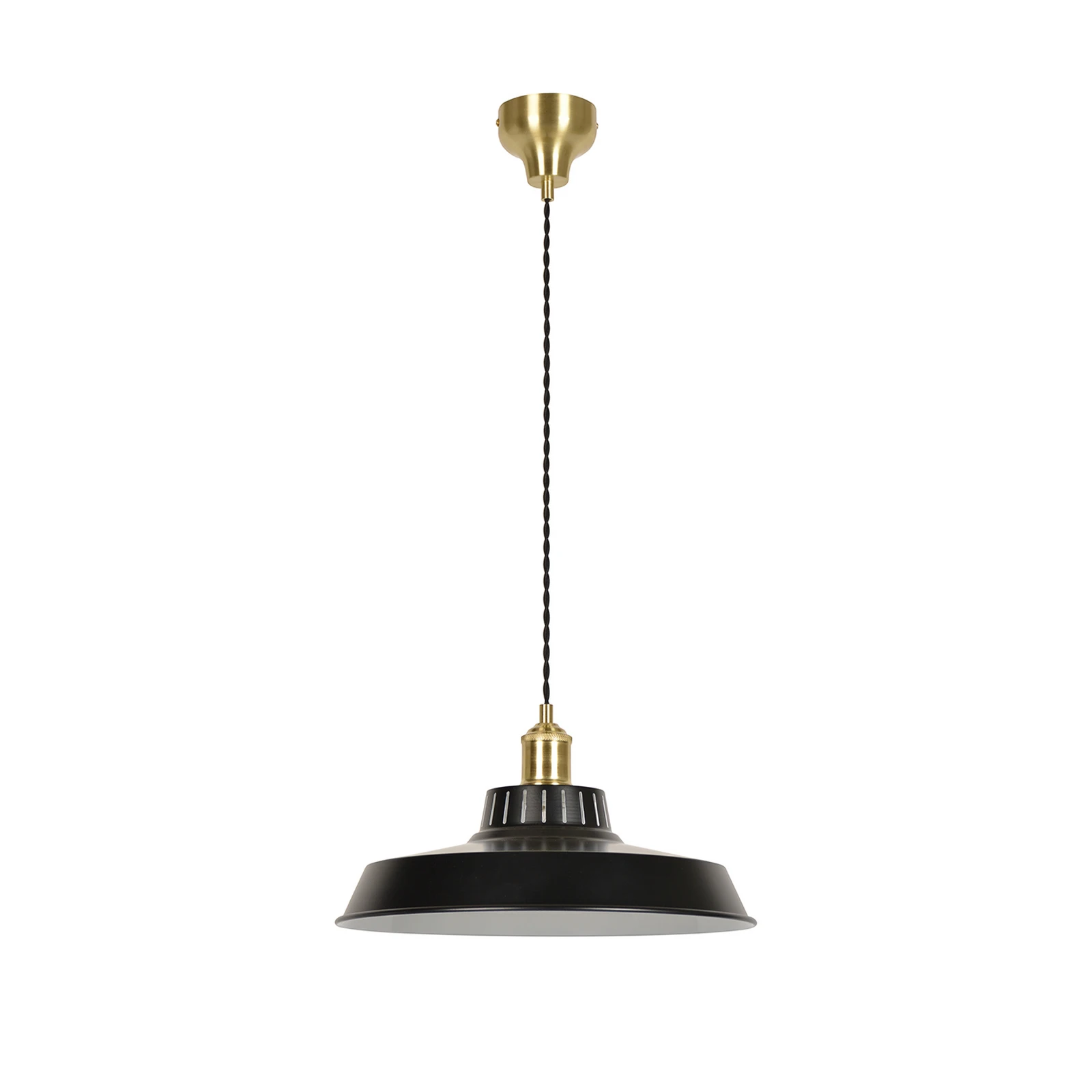 Thelma pendant light, matt black, Ø 38 cm, metal