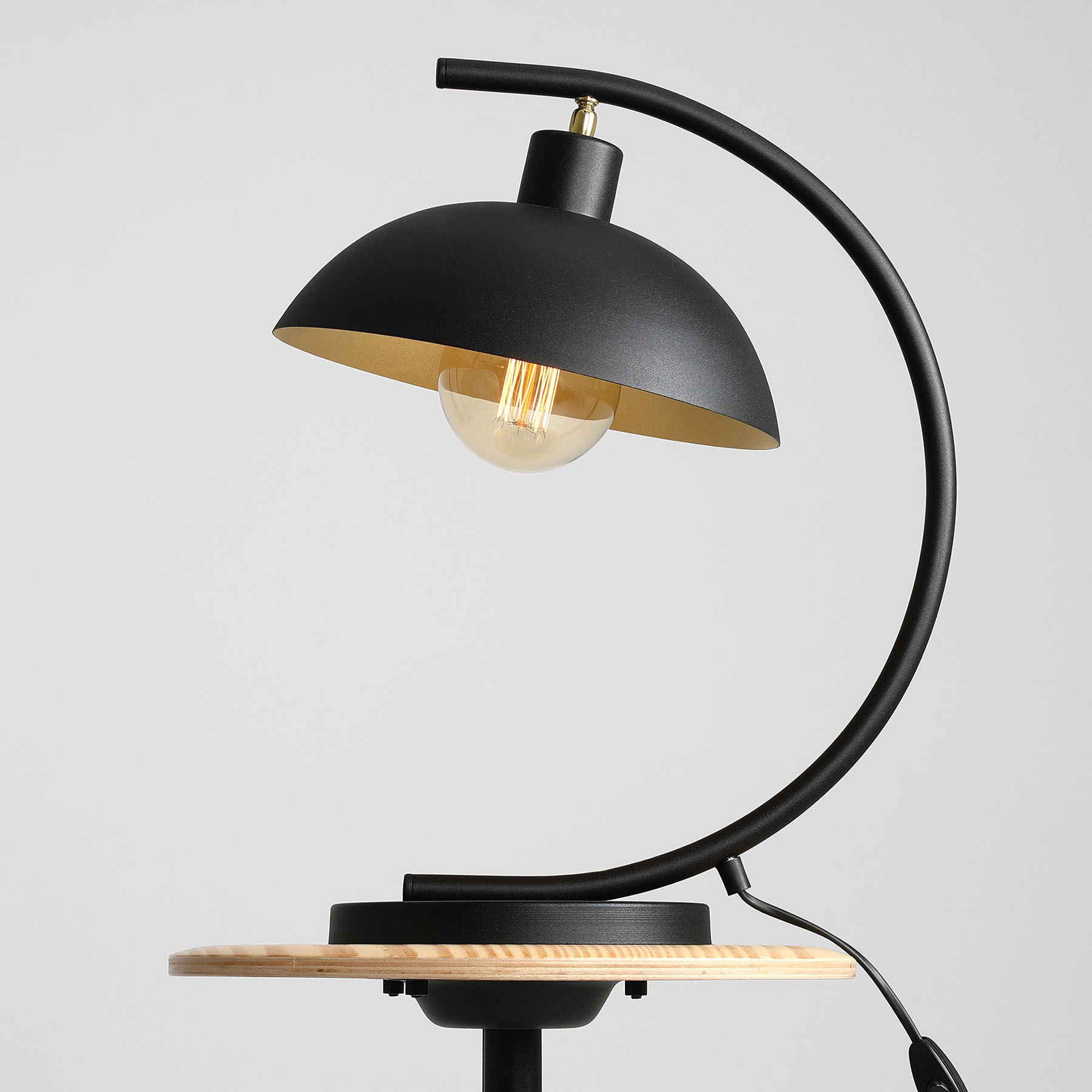 ALDEX 1036 table lamp, 1-bulb, black and gold, for Living / Dining Room, metal, E27, 60 W, energy efficiency: A++, W: 27 cm, H: 40 cm