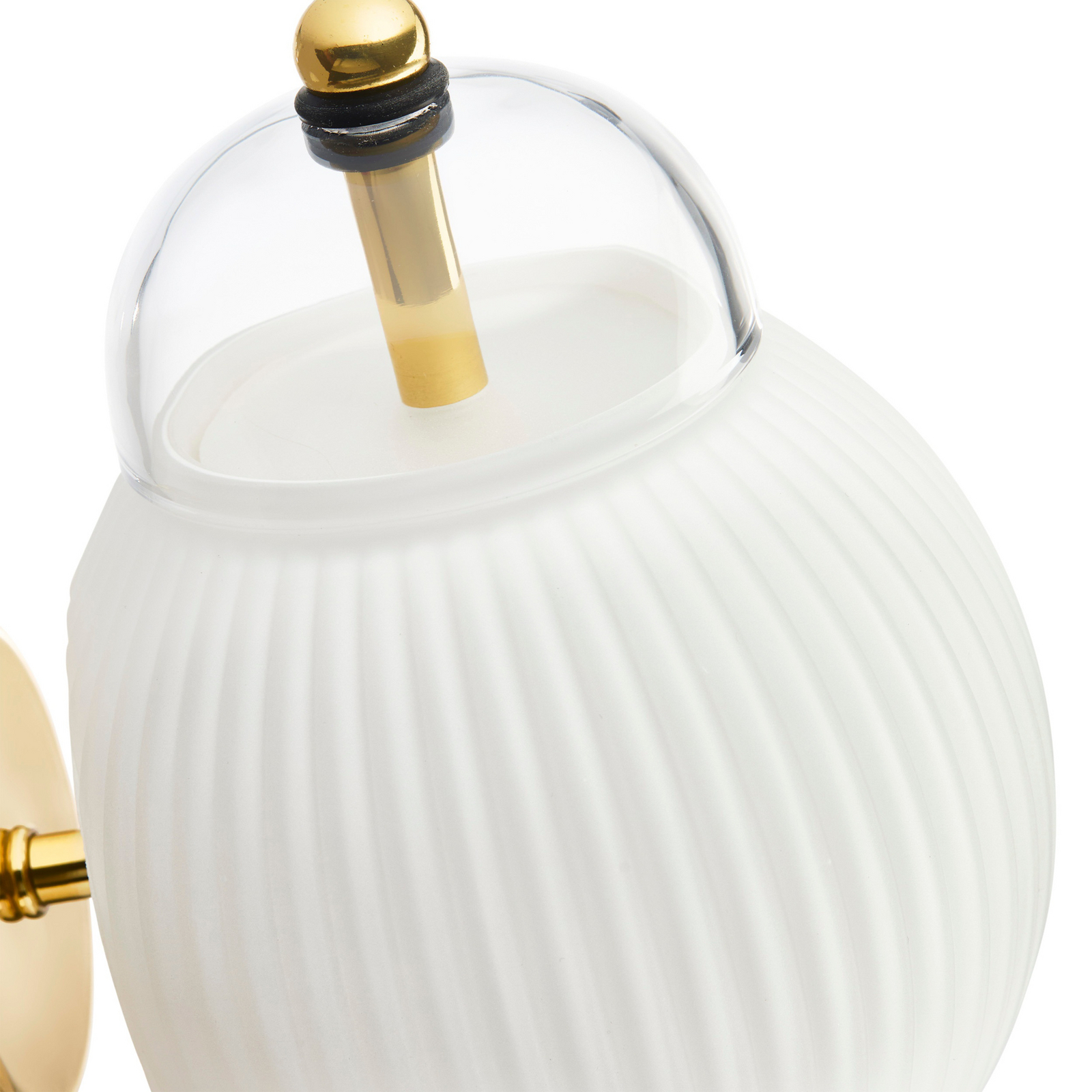 Candeeiro de parede Shahin, branco/transparente, vidro soprado à boca, G9 Candeeiro de parede Shahin, branco/transparente, vidro soprado à boca, G9