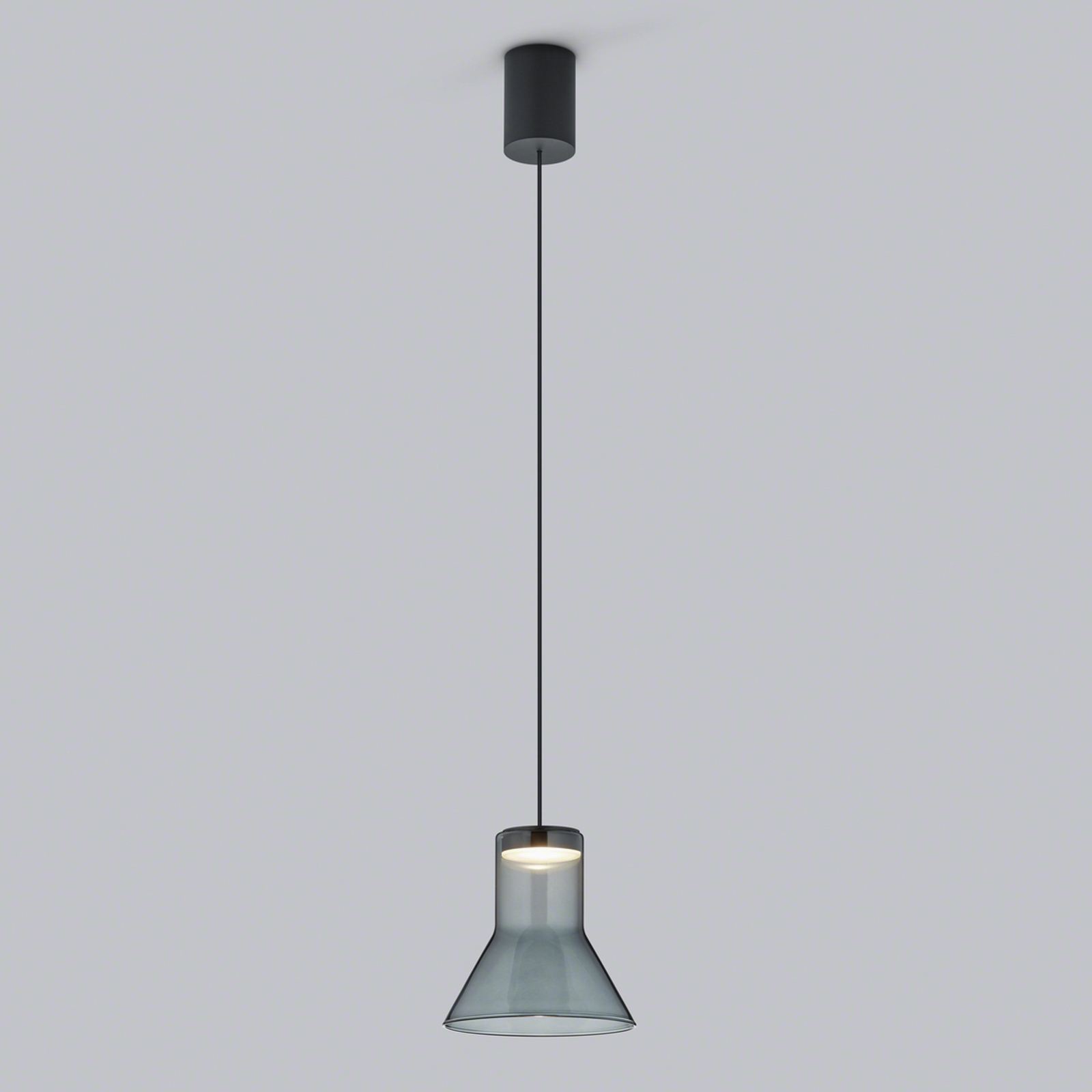 Helestra Fou LED hanglamp rookglas 13x13,5cm
