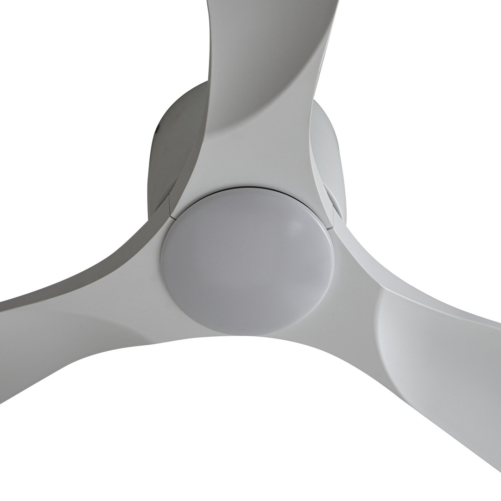 Lucande Smart ventilateur de plafond LED Moneno, blanc, DC, Tuya