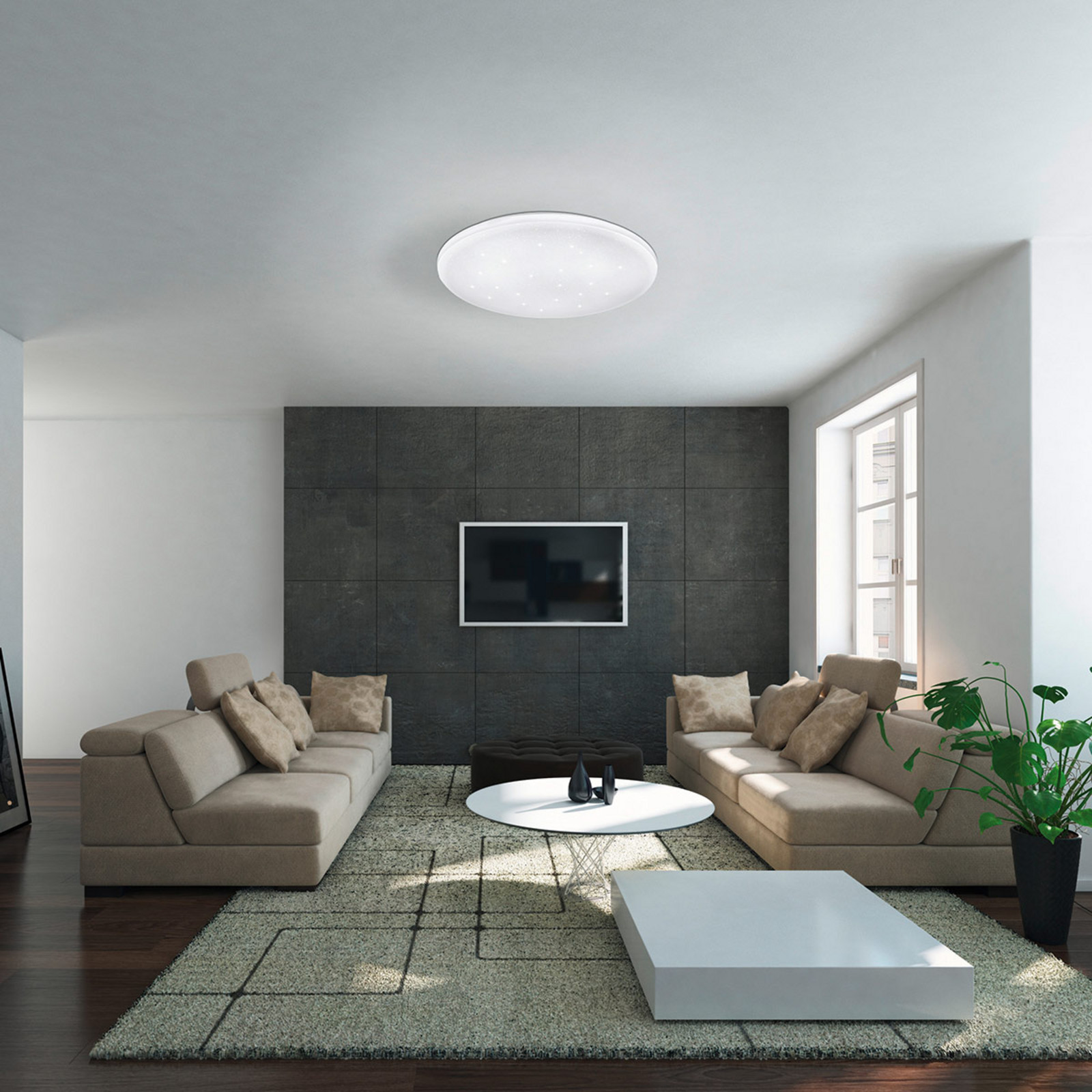 Frania-S plafonieră LED cu efect de cristal Ø33 cm