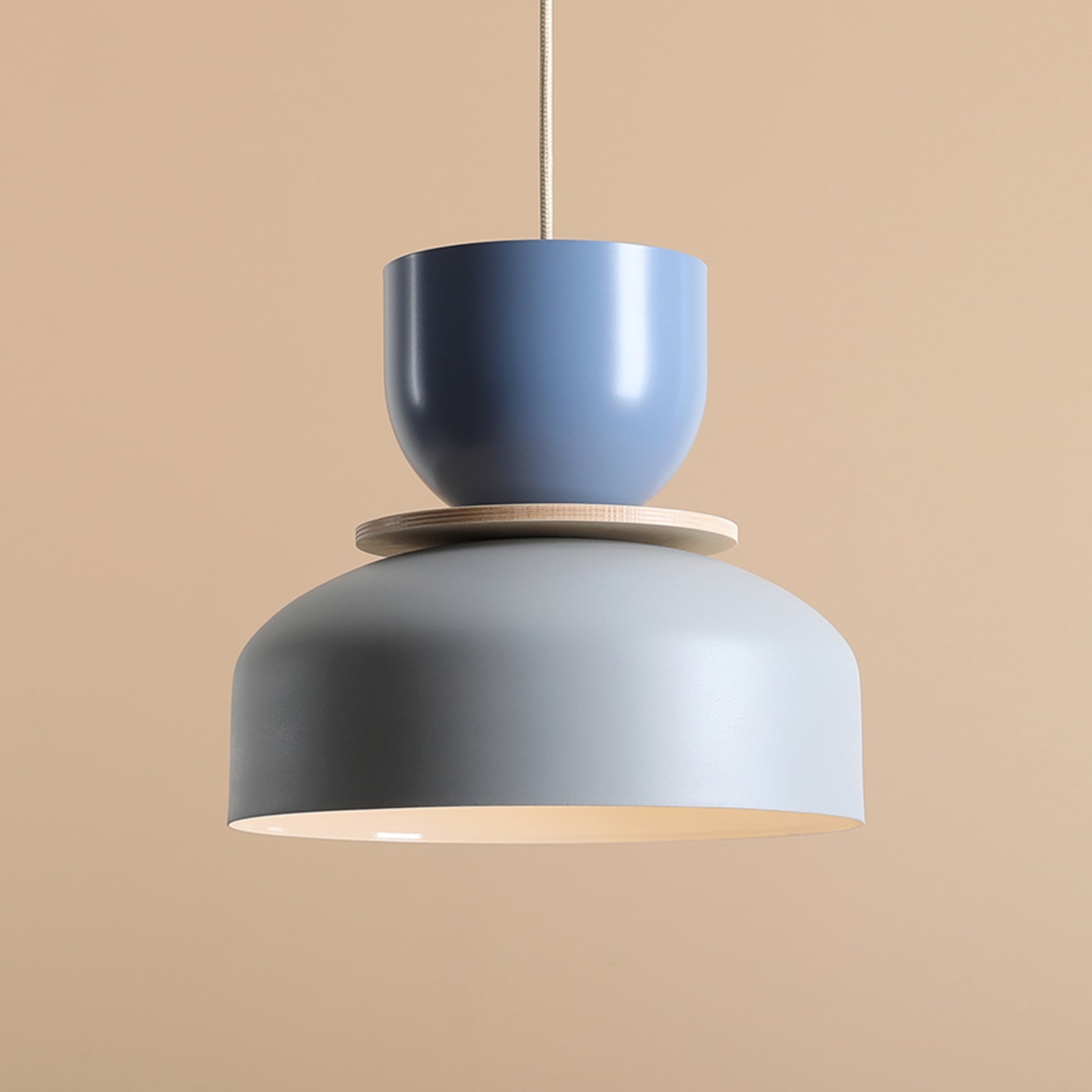 Żyrandol Uto, szaro-niebieski, 30 cm, metalowy – ALDEX
