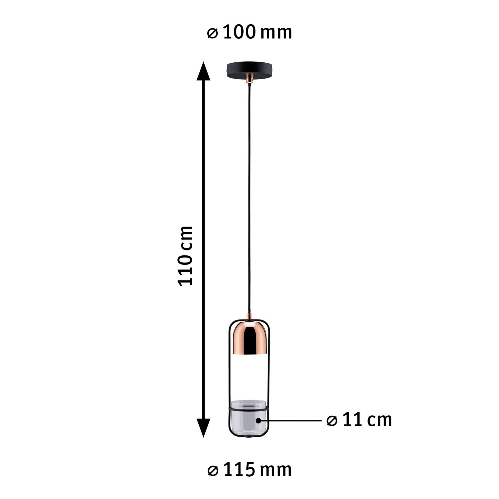 Paulmann suspension Fanja avec pot de fleur