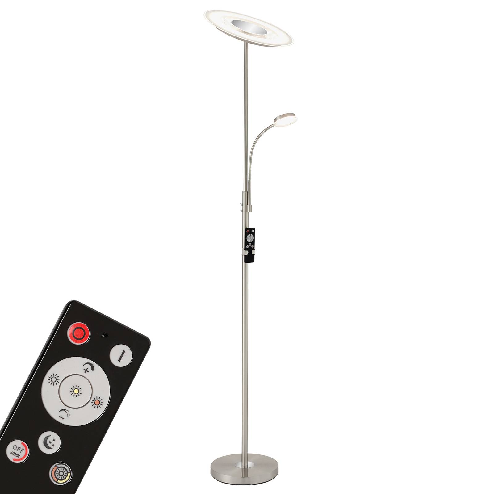 E-shop Agiled LED stropné svietidlo, nikel, stmievateľné, CCT, 32 W