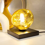 Canopus table lamp, gold-coloured, Ø 15 cm, glass, 1 x E14