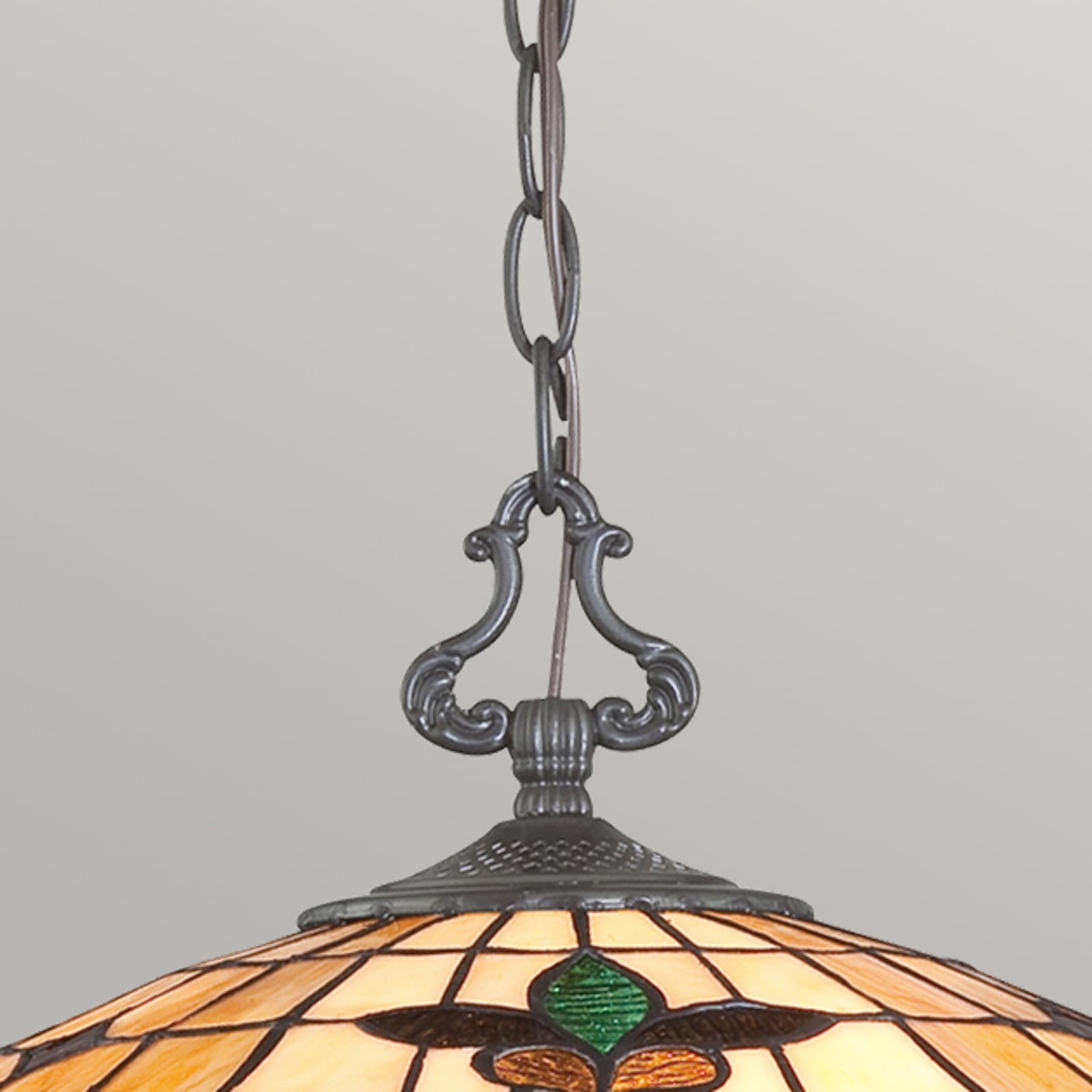 Kami pendellampe, farvet/bronze, 51 cm - QUOIZEL