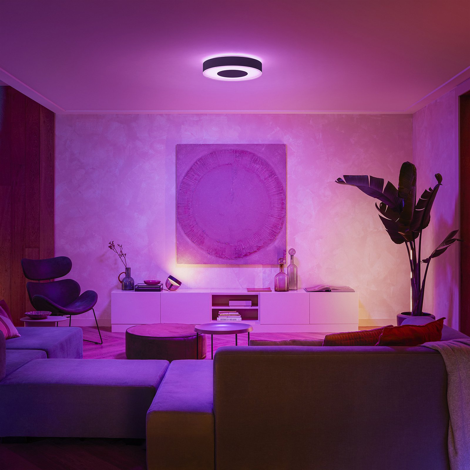 Infuse LED-Deckenleuchte 42,5cm, schwarz, dim. - Philips Hue