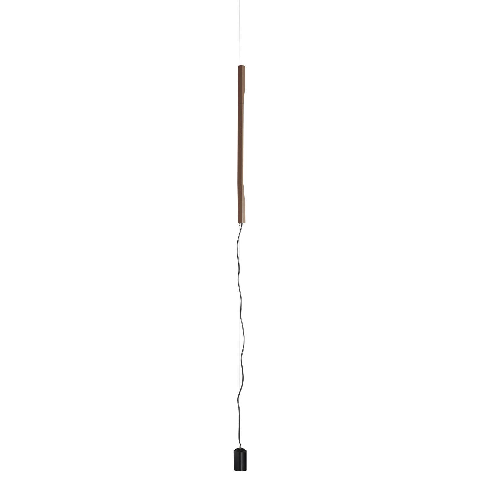 Oluce Ilo 467 LED-Hängeleuchte, senkrecht, bronze