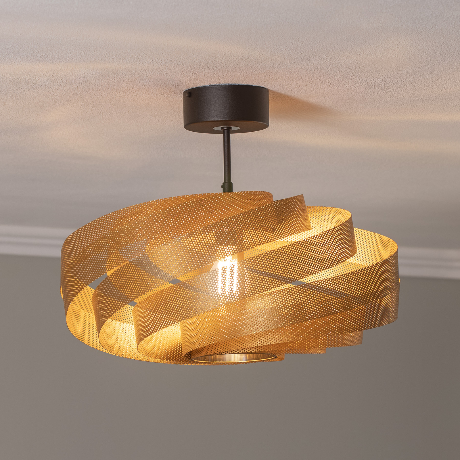 Vento plafondlamp, goudkleurig, Ø 50 cm