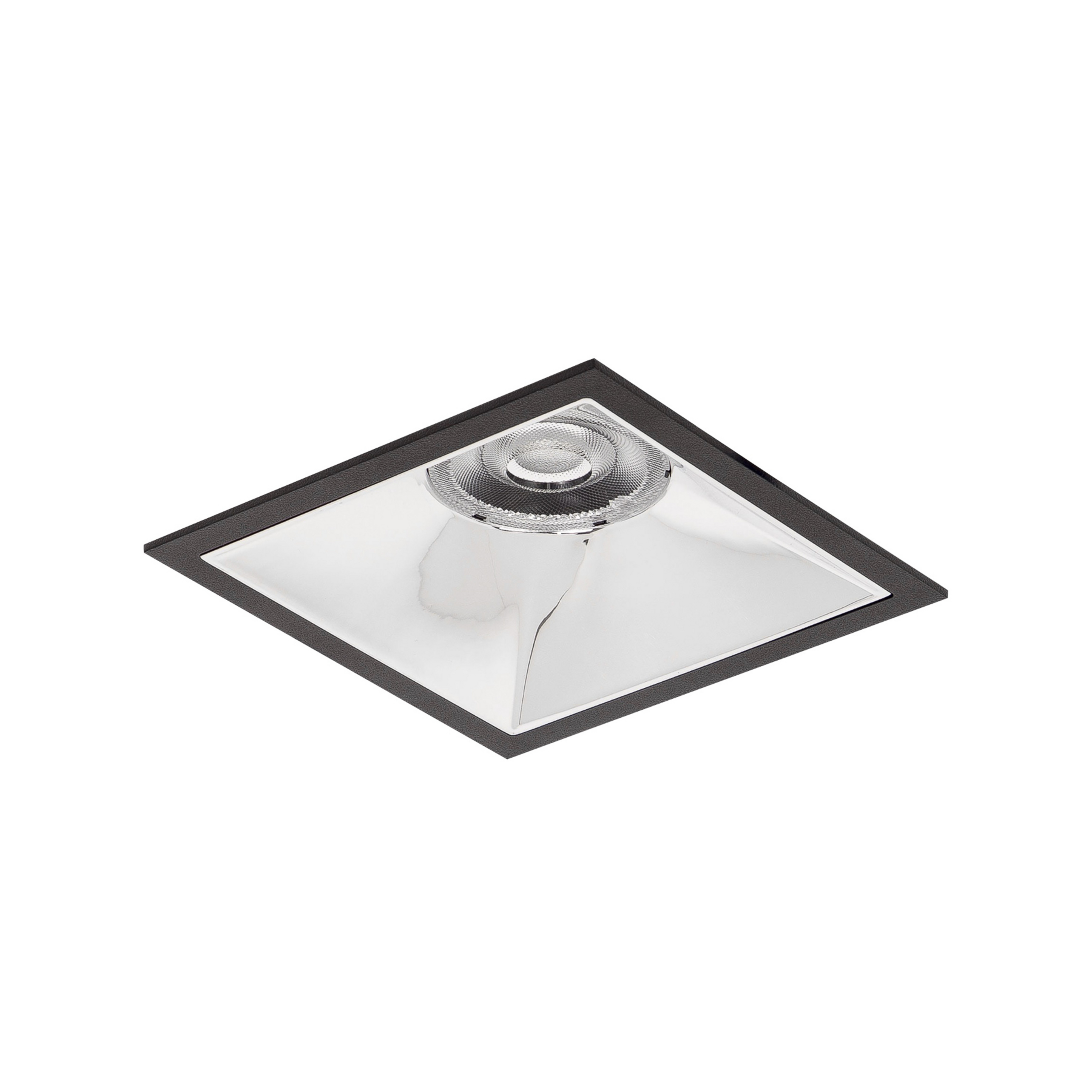 BRUMBERG Apollo Midi, réflecteur lisse, angulaire 3.000 K noir