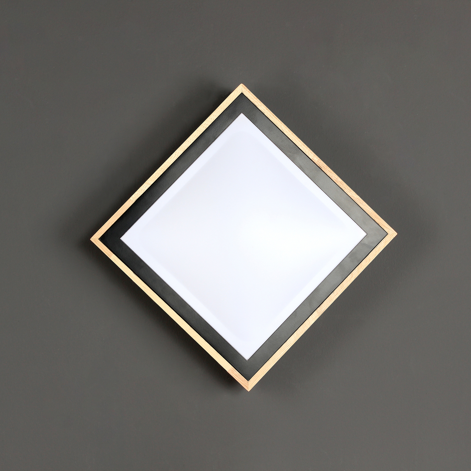 Solstar LED ceiling light, angular 28.5 x 28.5 cm
