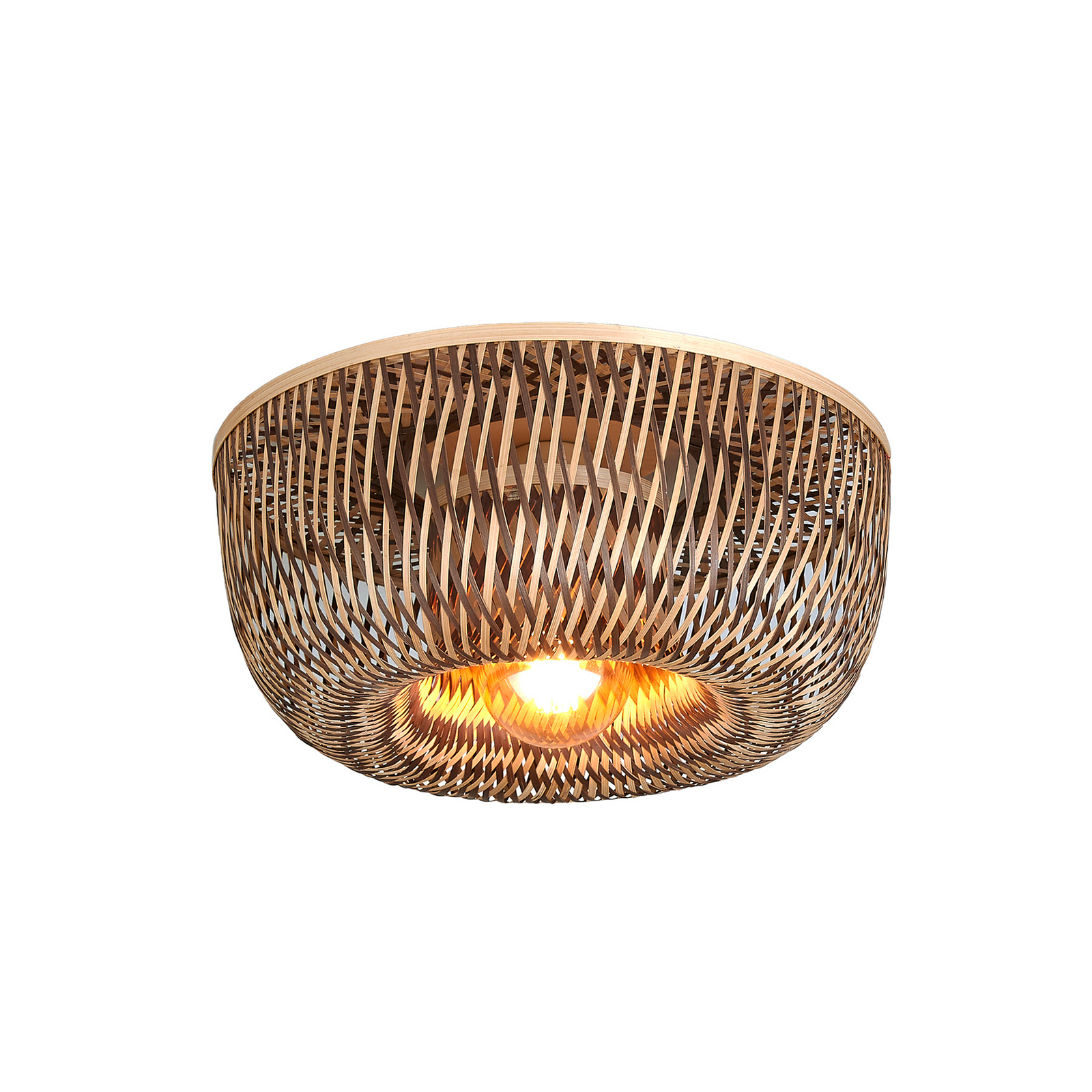 GOOD & MOJO Deckenlampe Barbados, braun, Ø 35 cm, Bambus E27