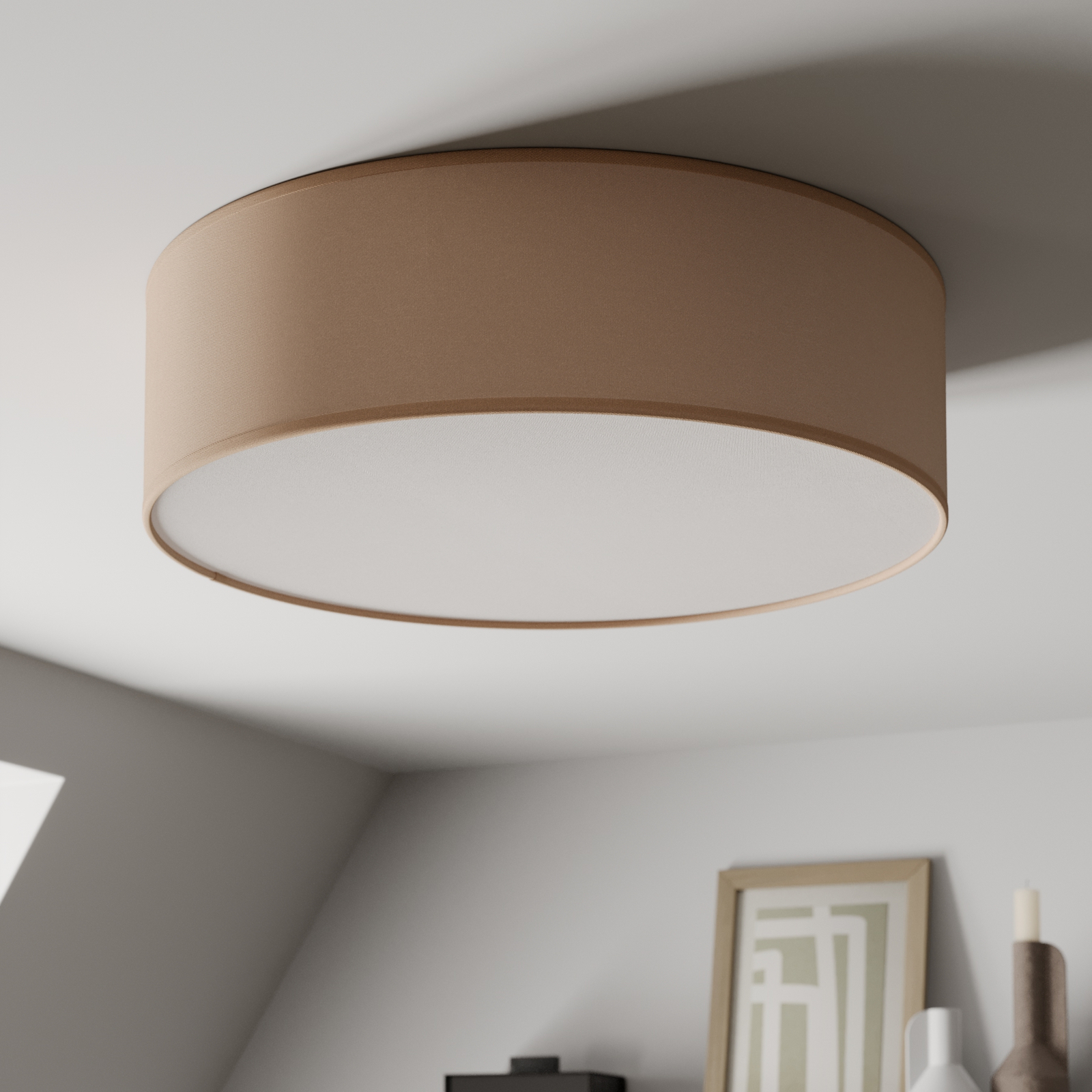 beige light fitting