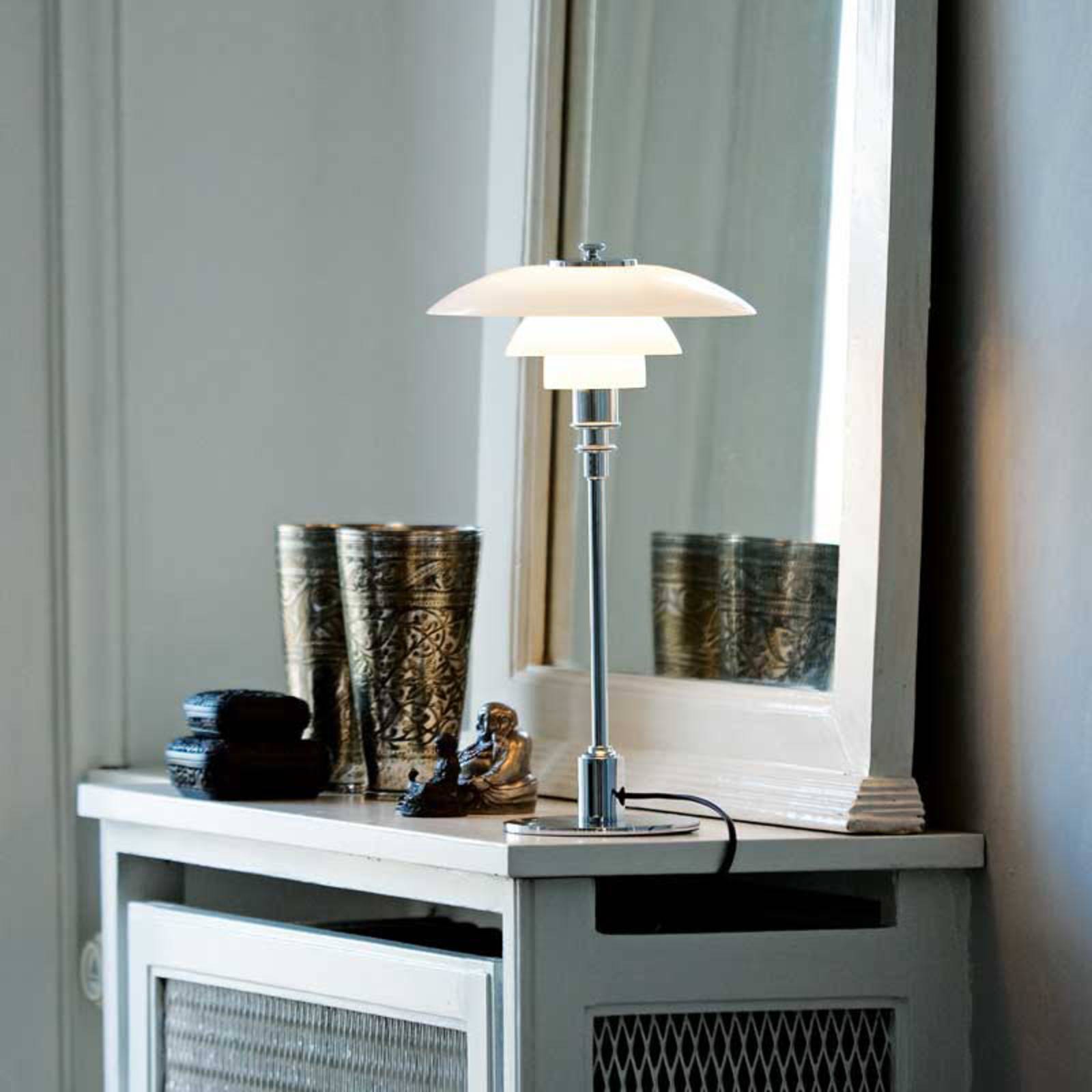 Louis Poulsen PH 2/1 lampa stołowa chromowana