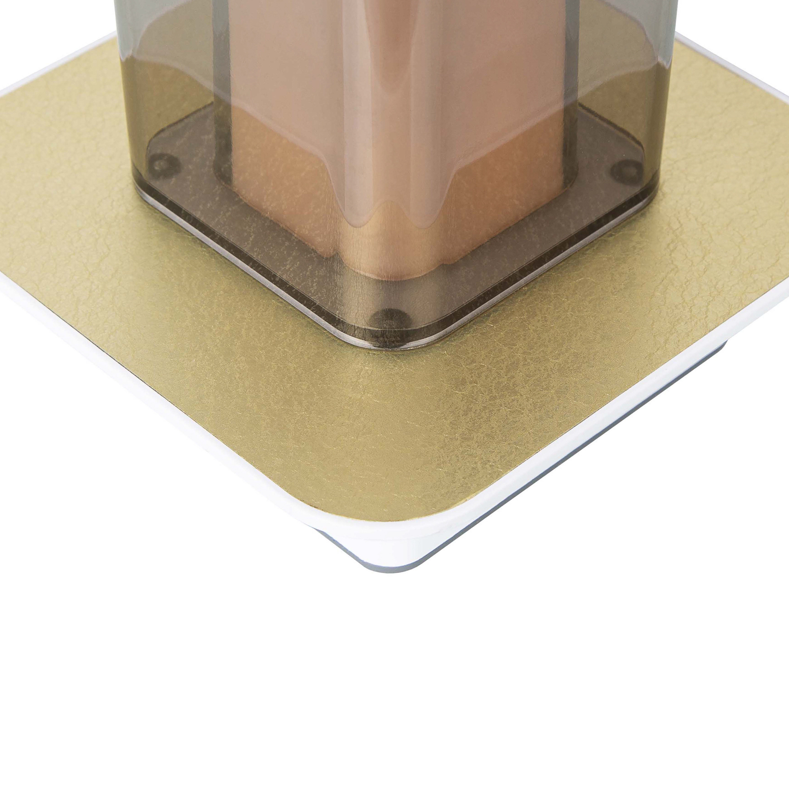Fiona LED battery table lamp, gold/smoky grey