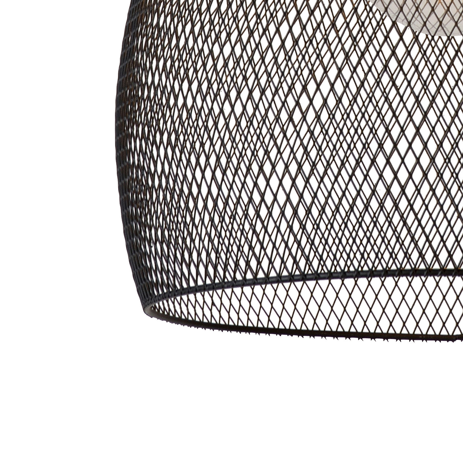 Mesh Pendant Light 1 bulb Black 28 Cm Lights ie
