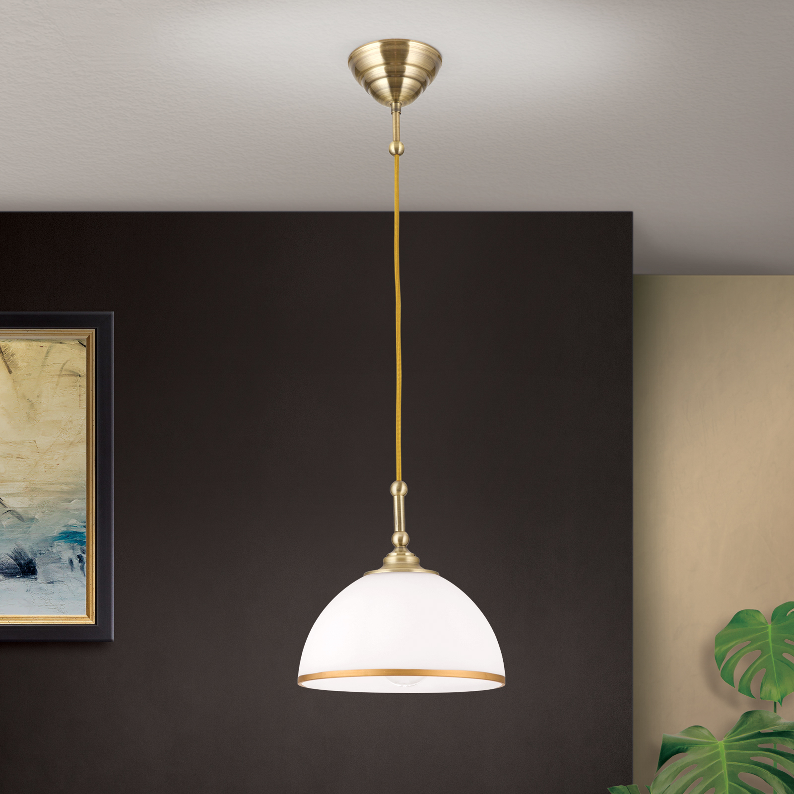 Hengelampe Old Lampe med tekstilkabel, 1 lyskilde