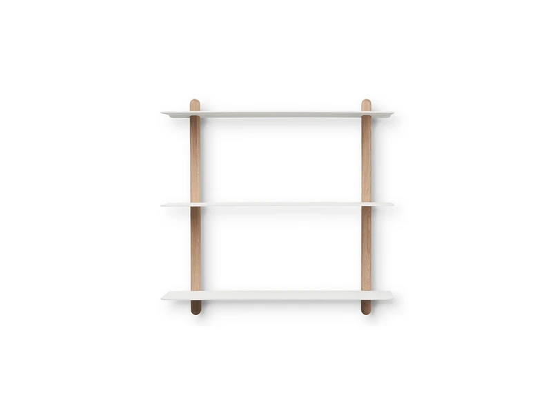 Produktfoto för Gejst - NIVO Large - Hylla - A - Light Oak/White - H: 65 x W: 66,5 x D: 25 cm