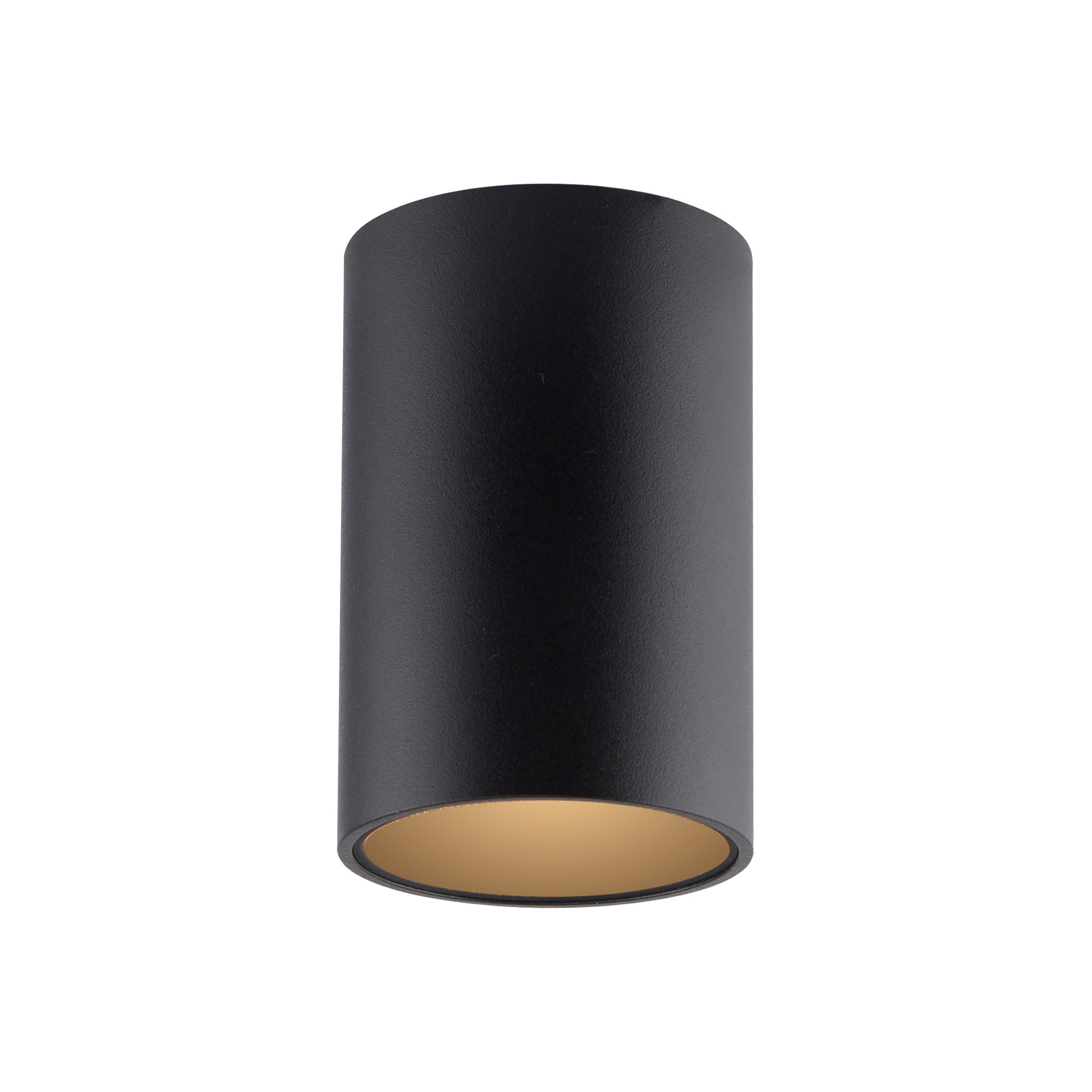 Point LED-Bad-Deckenlampe, schwarz Ø6cm, Metall, IP44 - PURE